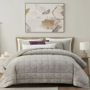 Koolaburra By Ugg Bentley King Quilt Set- Silver